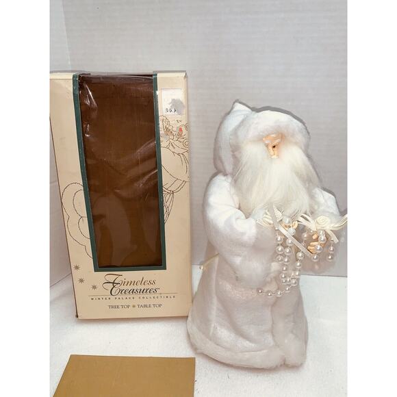 Christmas Timeless Treasures Victorian Collectibles Tree Topper Table Top Santa - Picture 9 of 12